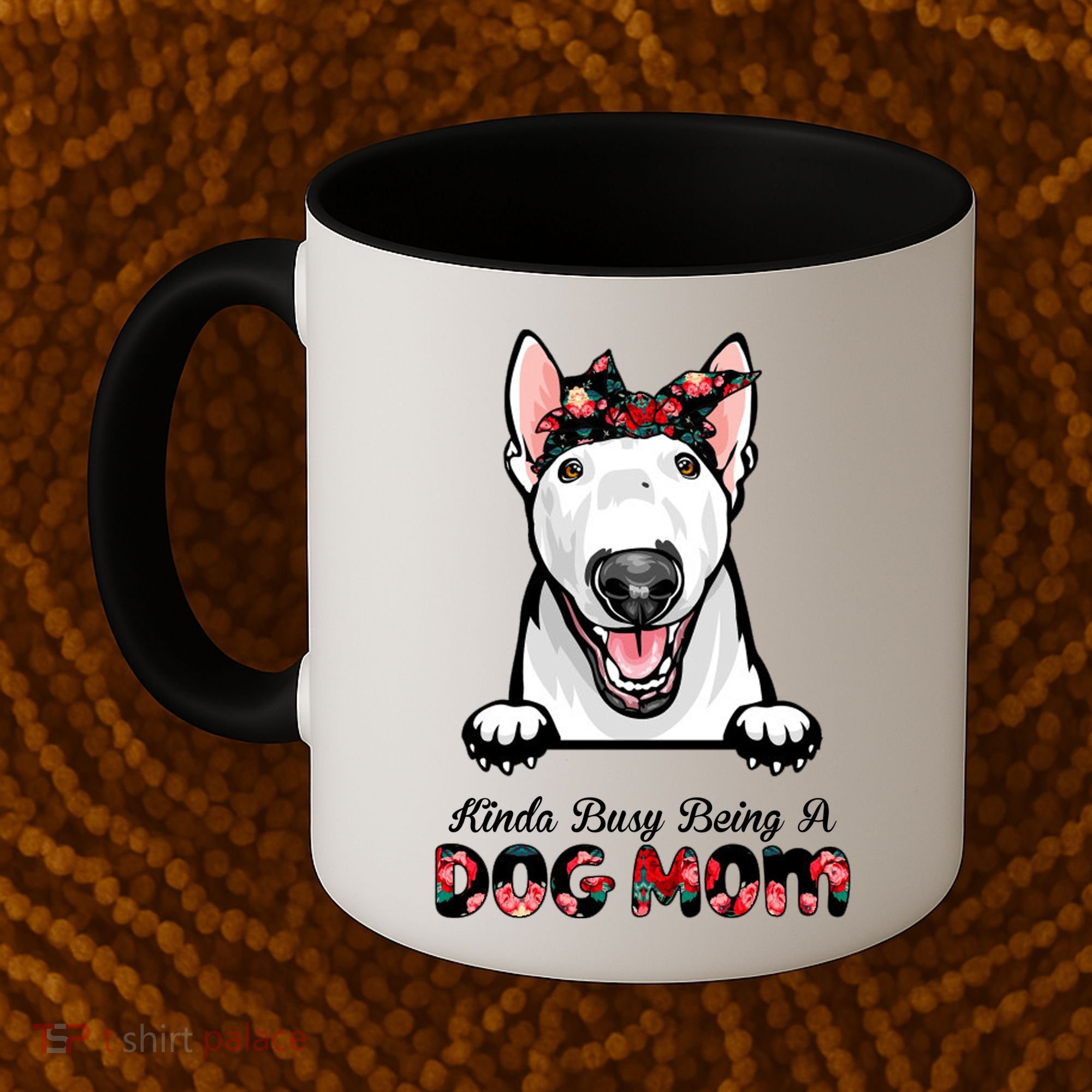 Kinda Busy Being A Dog Mom Floral Coffee Mug