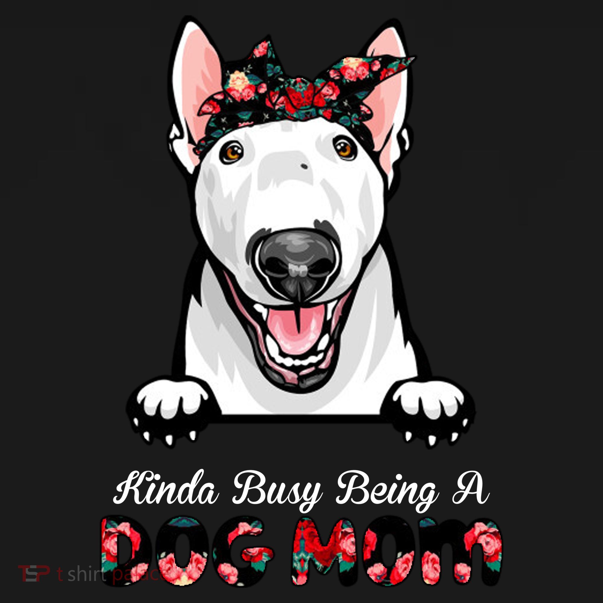 Kinda Busy Being A Dog Mom Floral Women's Hoodie