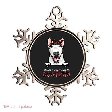 Kinda Busy Being A Dog Mom Floral Ornament