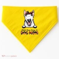 Kinda Busy Being A Dog Mom Floral USA-Made Doggie Bandana thumb 0