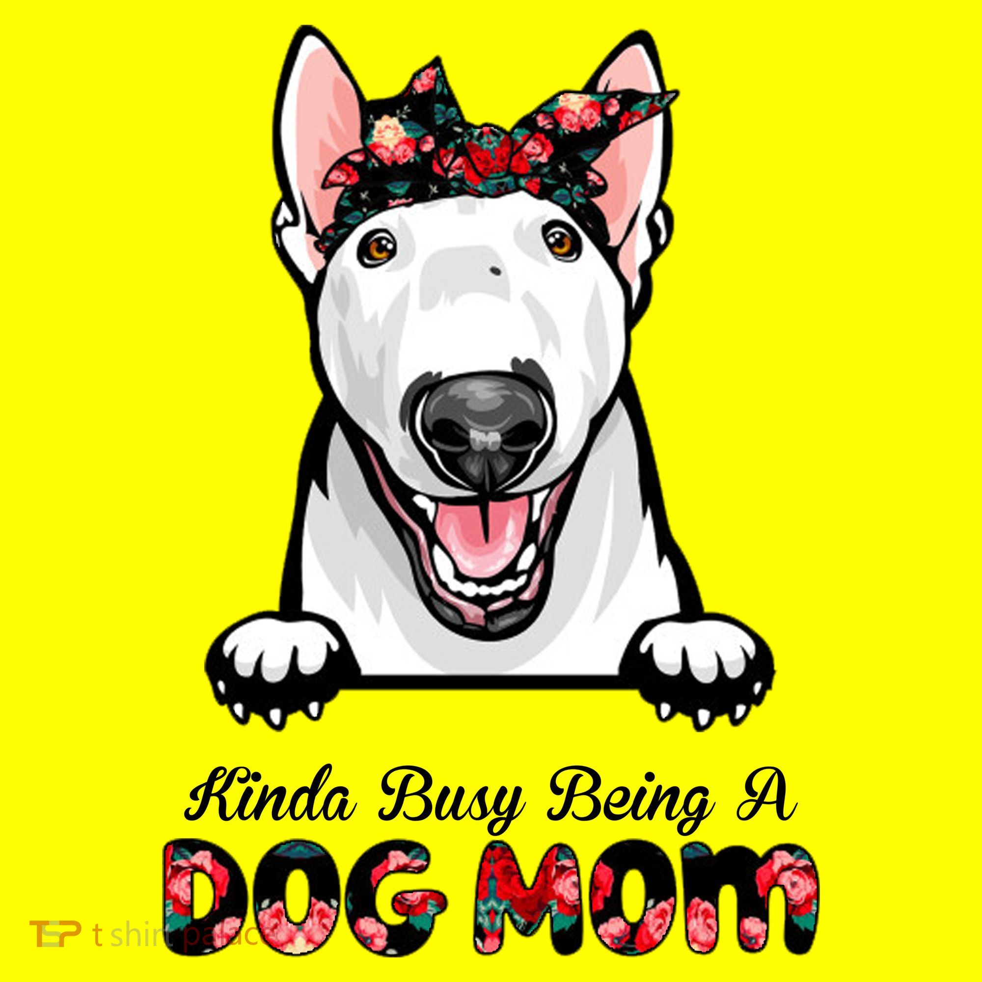Kinda Busy Being A Dog Mom Floral USA-Made Doggie Bandana
