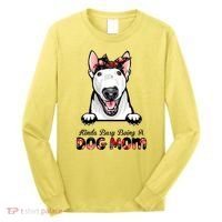 Kinda Busy Being A Dog Mom Floral Long Sleeve Shirt thumb 0
