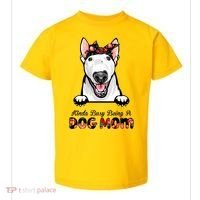 Kinda Busy Being A Dog Mom Floral Toddler T-Shirt thumb 0