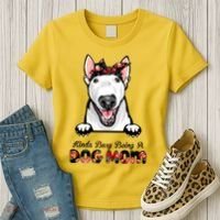 Kinda Busy Being A Dog Mom Floral Women's T-Shirt thumb 3