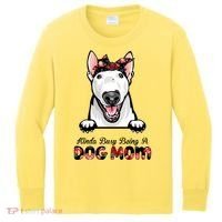 Kinda Busy Being A Dog Mom Floral Kids Long Sleeve Shirt thumb 0