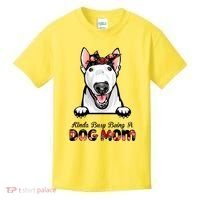 Kinda Busy Being A Dog Mom Floral Kids T-Shirt thumb 0