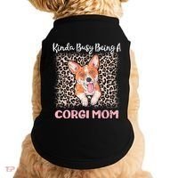 Kinda Busy Being A Corgi Mom Pembroke Welsh Dog Mama Leopard Gift Doggie Tank thumb 0
