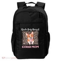 Kinda Busy Being A Corgi Mom Pembroke Welsh Dog Mama Leopard Gift Backpack thumb 0