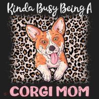 Kinda Busy Being A Corgi Mom Pembroke Welsh Dog Mama Leopard Gift Golf Towel thumb 3