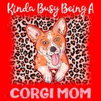 Kinda Busy Being A Corgi Mom Pembroke Welsh Dog Mama Leopard Gift Santa Hat thumb 1
