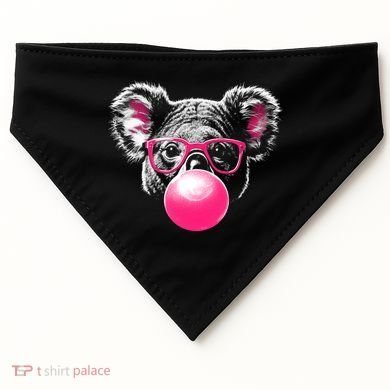 Koala Bear Blowing Bubblegum USA-Made Doggie Bandana