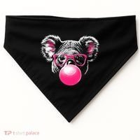 Koala Bear Blowing Bubblegum USA-Made Doggie Bandana thumb 0