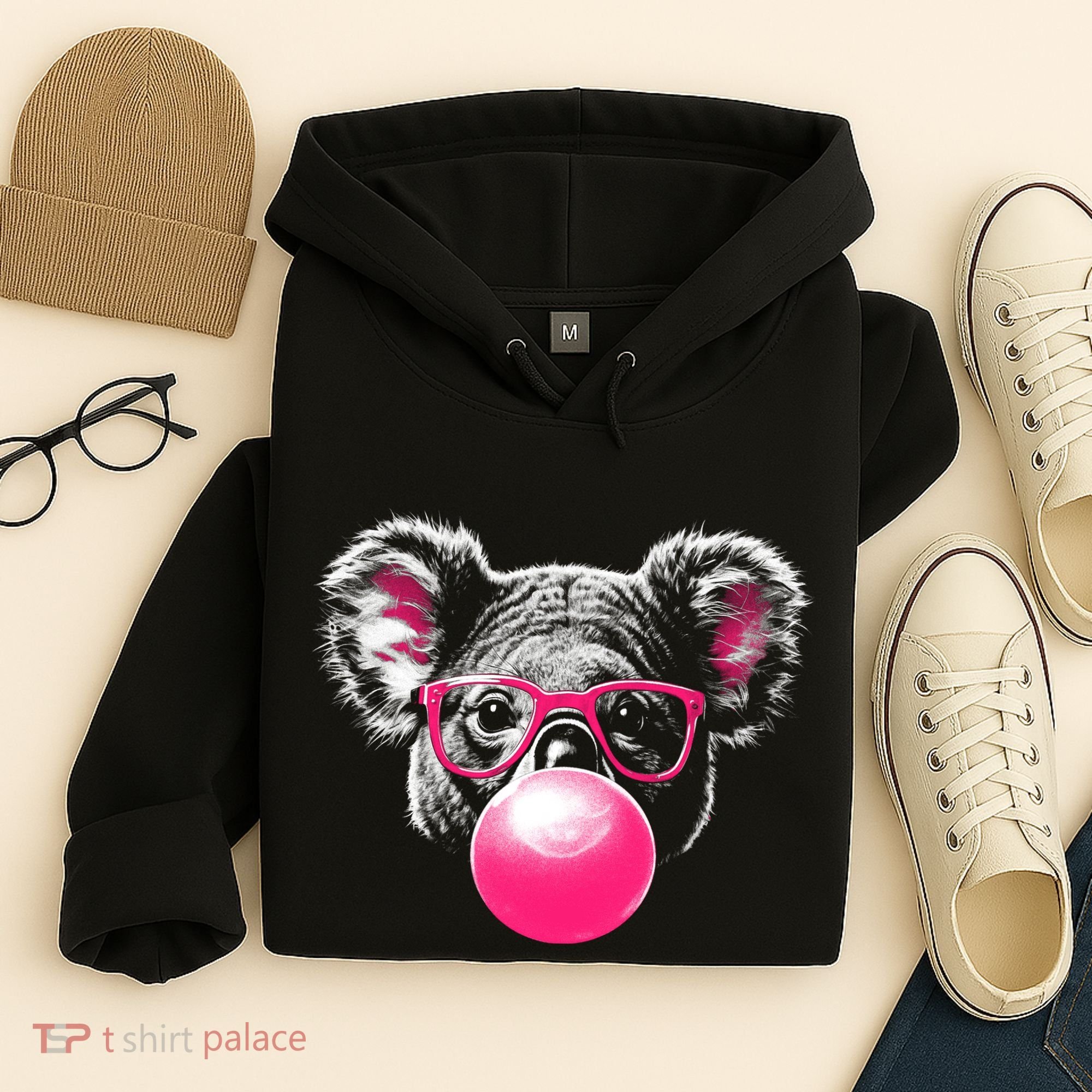 Koala Bear Blowing Bubblegum Hoodie