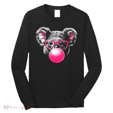 Koala Bear Blowing Bubblegum Long Sleeve Shirt