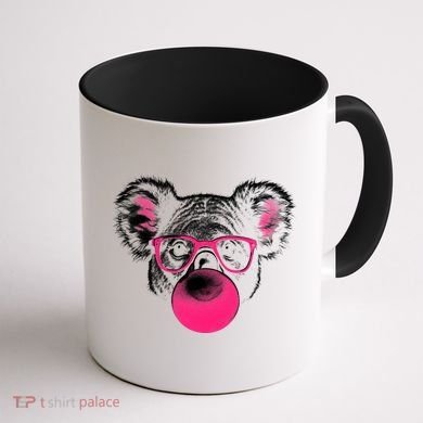 Koala Bear Blowing Bubblegum Coffee Mug back