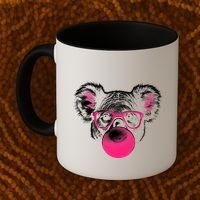 Koala Bear Blowing Bubblegum Coffee Mug thumb 2