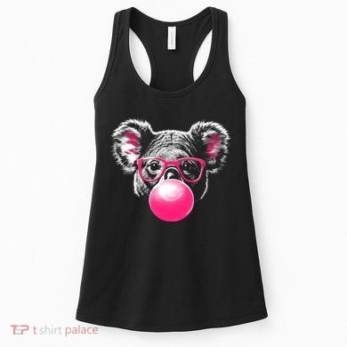 Koala Bear Blowing Bubblegum Women's Tank Top