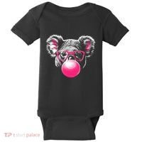 Koala Bear Blowing Bubblegum Baby Bodysuit thumb 0