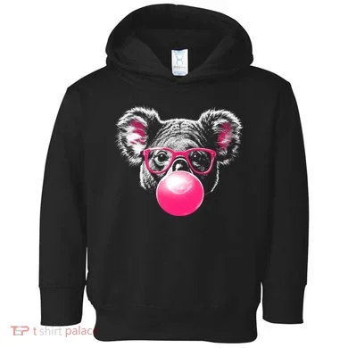 Koala Bear Blowing Bubblegum Toddler Hoodie