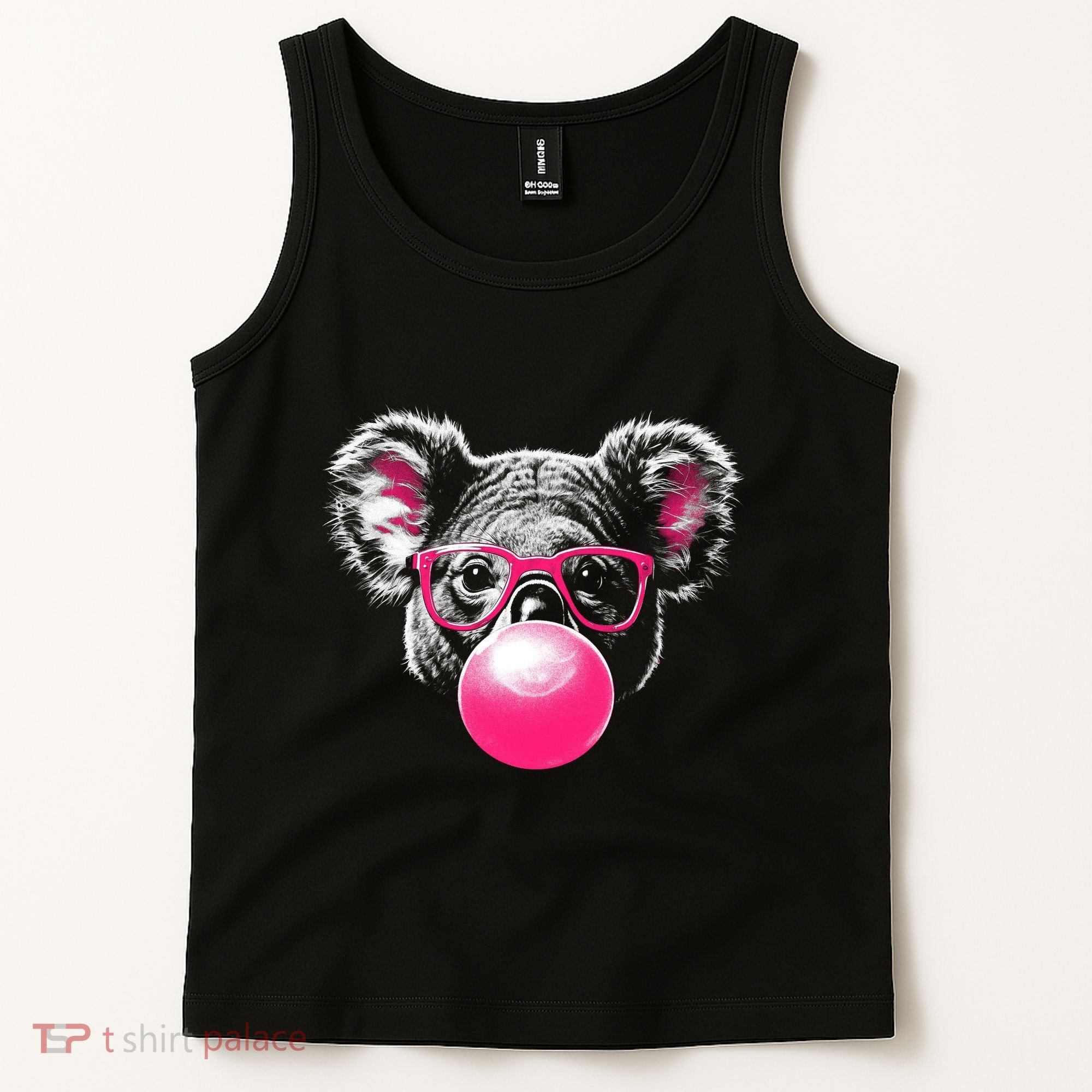 Koala Bear Blowing Bubblegum Tank Top
