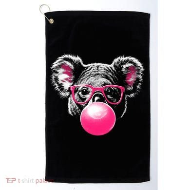 Koala Bear Blowing Bubblegum Golf Towel