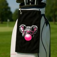Koala Bear Blowing Bubblegum Golf Towel thumb 2