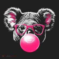 Koala Bear Blowing Bubblegum Golf Towel thumb 3