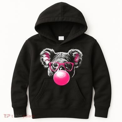 Koala Bear Blowing Bubblegum Kids Hoodie
