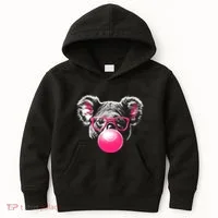 Koala Bear Blowing Bubblegum Kids Hoodie thumb 0