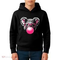 Koala Bear Blowing Bubblegum Kids Hoodie thumb 4