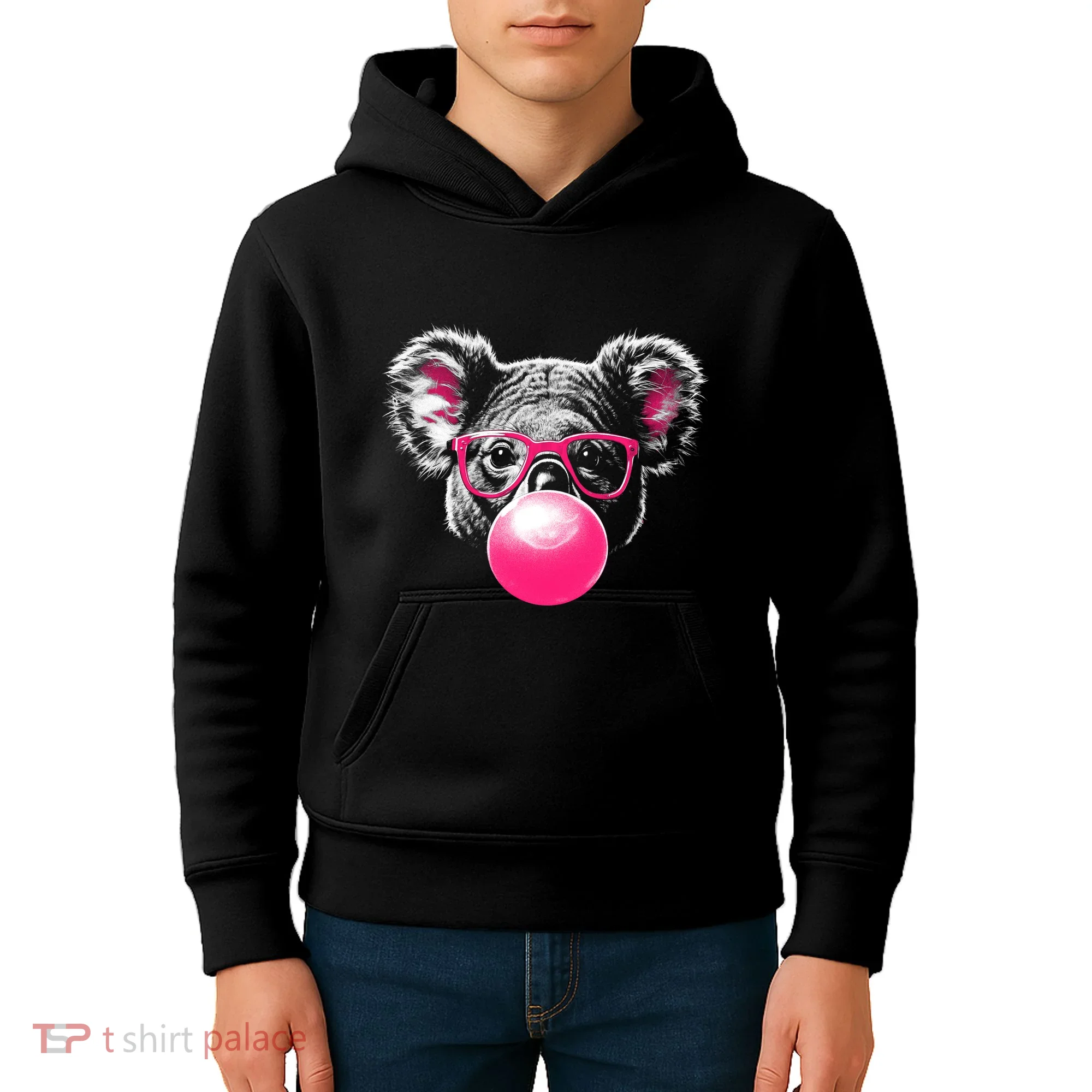 Koala Bear Blowing Bubblegum Kids Hoodie
