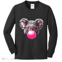 Koala Bear Blowing Bubblegum Kids Long Sleeve Shirt thumb 0