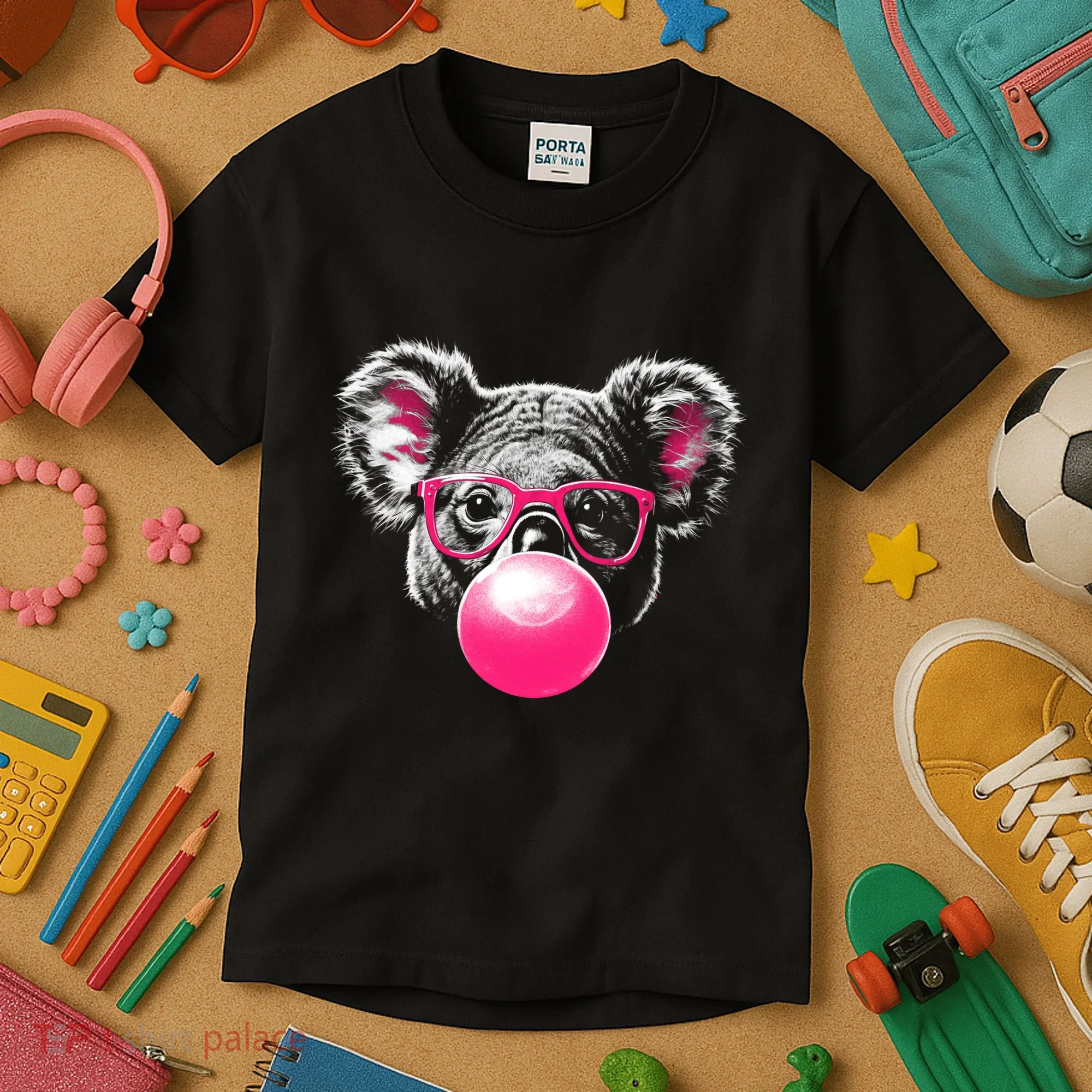 Koala Bear Blowing Bubblegum Kids T-Shirt
