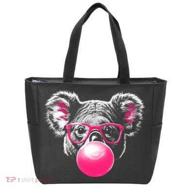 Koala Bear Blowing Bubblegum Tote Bag