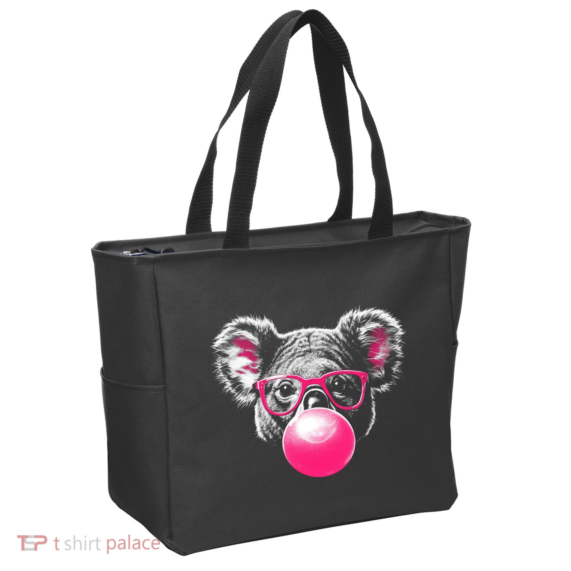 Koala Bear Blowing Bubblegum Tote Bag