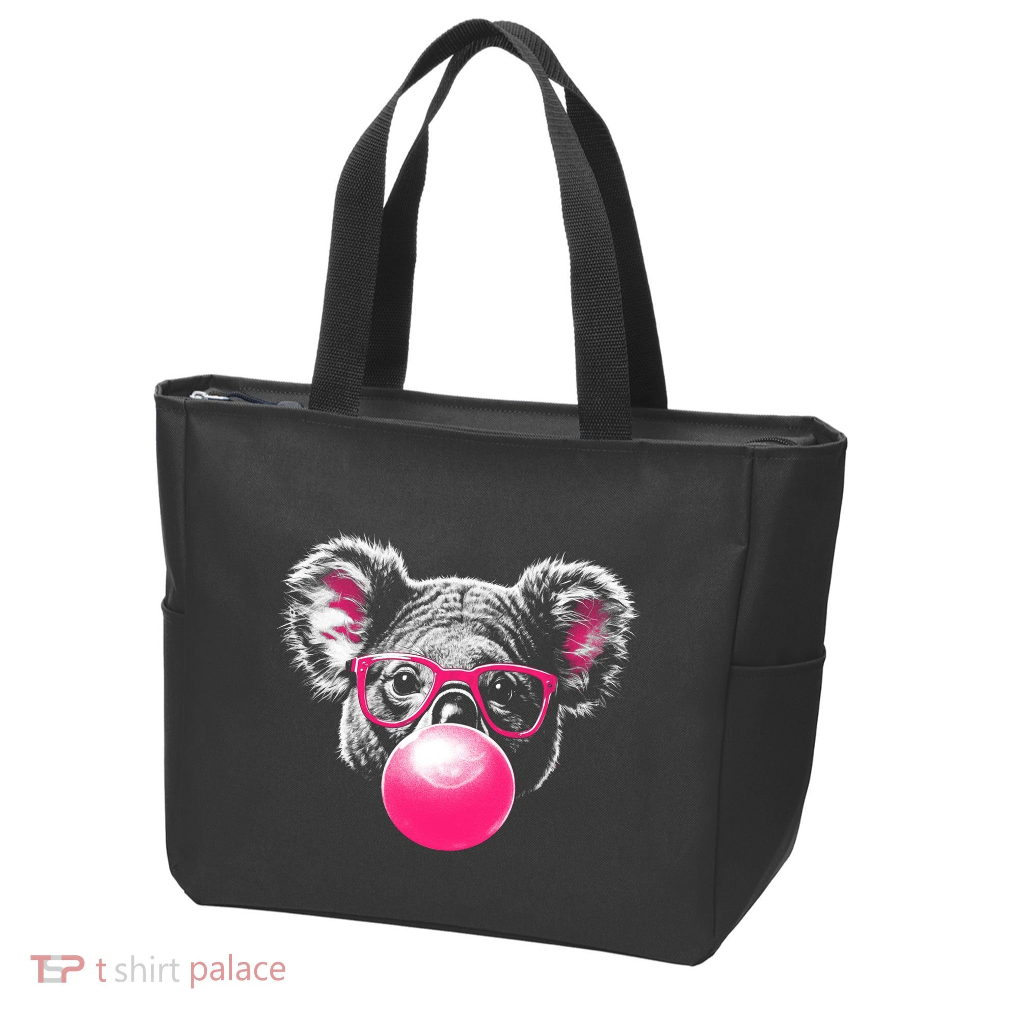 Koala Bear Blowing Bubblegum Tote Bag