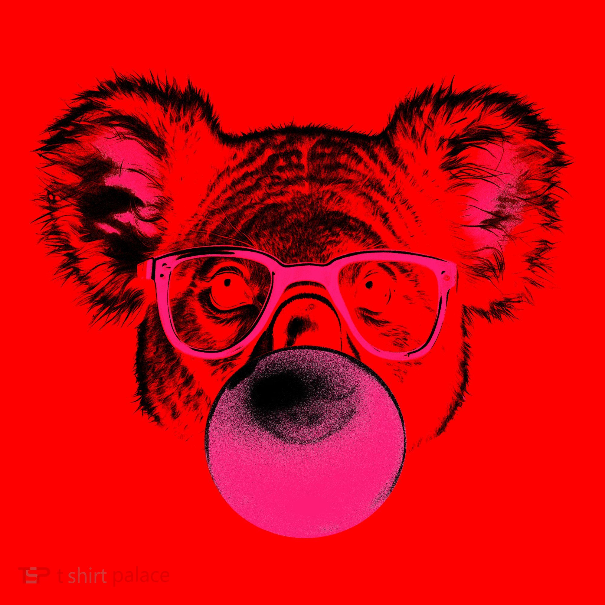 Koala Bear Blowing Bubblegum Santa Hat