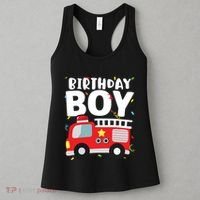 Kids Birthday Boy Fire Truck Party Firefighter Theme Women's Tank Top thumb 3