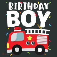 Kids Birthday Boy Fire Truck Party Firefighter Theme Mousepad thumb 1