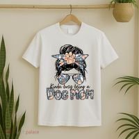 Kinda Busy Being A Dog Mom Funny Dog Lover T-Shirt thumb 2
