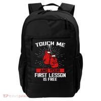 Kick Boxer Boxing Coach Funny Kick Boxing Lover Saying Backpack thumb 0
