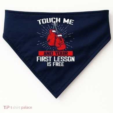 Kick Boxer Boxing Coach Funny Kick Boxing Lover Saying USA-Made Doggie Bandana