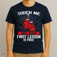 Kick Boxer Boxing Coach Funny Kick Boxing Lover Saying T-Shirt thumb 3