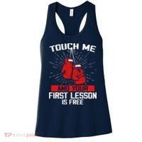 Kick Boxer Boxing Coach Funny Kick Boxing Lover Saying Women's Tank Top thumb 0