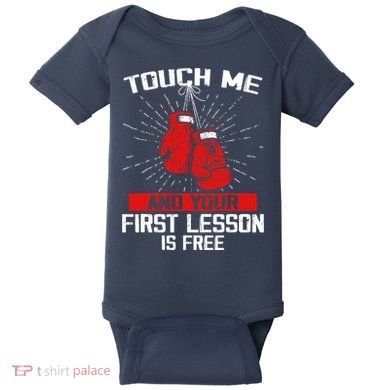 Kick Boxer Boxing Coach Funny Kick Boxing Lover Saying Baby Bodysuit