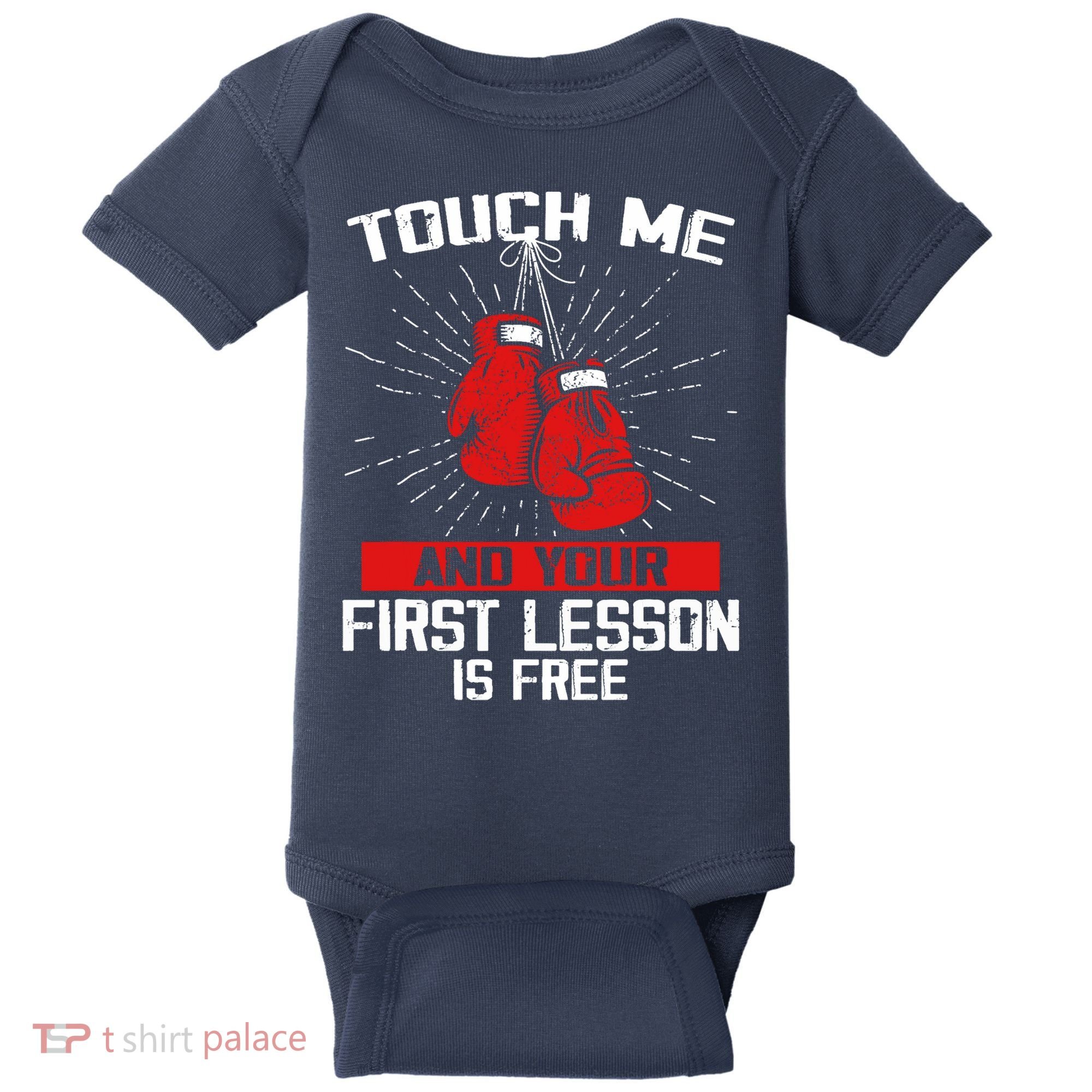 Kick Boxer Boxing Coach Funny Kick Boxing Lover Saying Baby Bodysuit