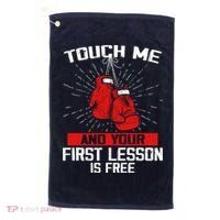 Kick Boxer Boxing Coach Funny Kick Boxing Lover Saying Golf Towel thumb 0