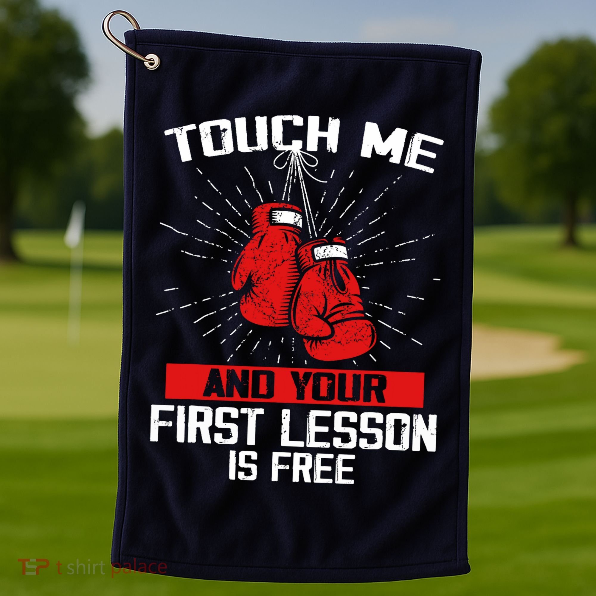 Kick Boxer Boxing Coach Funny Kick Boxing Lover Saying Golf Towel