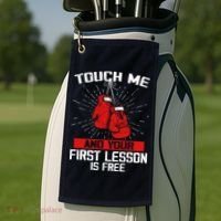 Kick Boxer Boxing Coach Funny Kick Boxing Lover Saying Golf Towel thumb 2