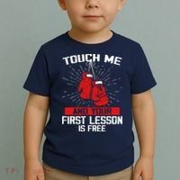 Kick Boxer Boxing Coach Funny Kick Boxing Lover Saying Toddler T-Shirt thumb 2